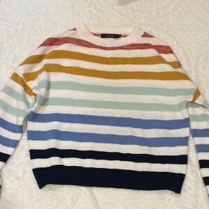 Colorful Striped Crew Neck Sweater